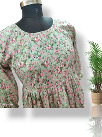 Ruthvi Ethnics Western Gown cum Maxi WF29002 - 2XL, Peach Green