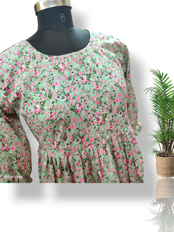 Ruthvi Ethnics Western Gown cum Maxi WF29002 - 2XL, Peach Green