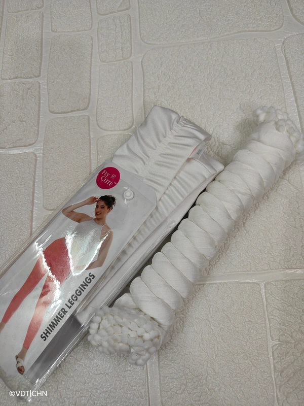 Liva Shimmer Ankle Cut Leggings & Duppata Combo| LS803| White - White, XL