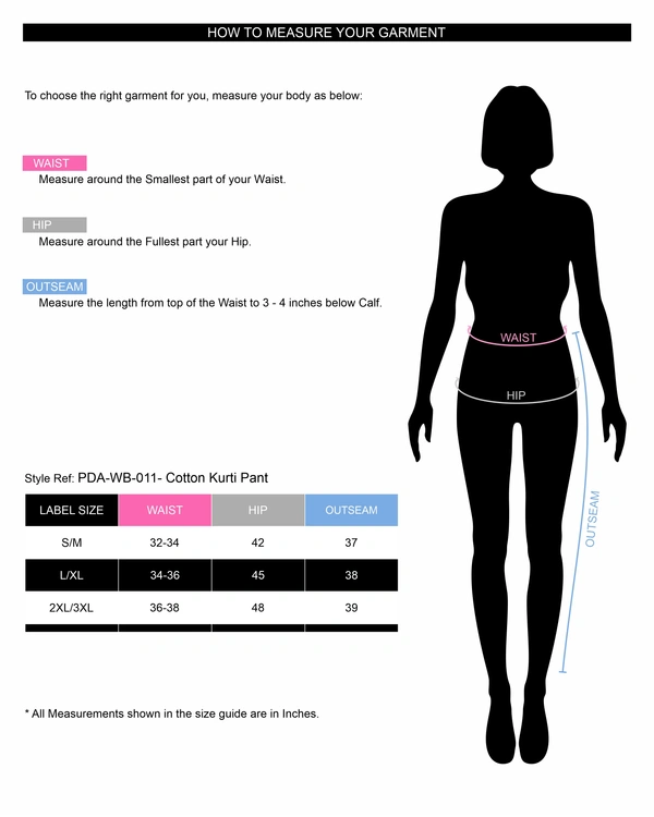 GC Women Solid Cotton Kurti Pants GCKP1420 - Solid Plum, M