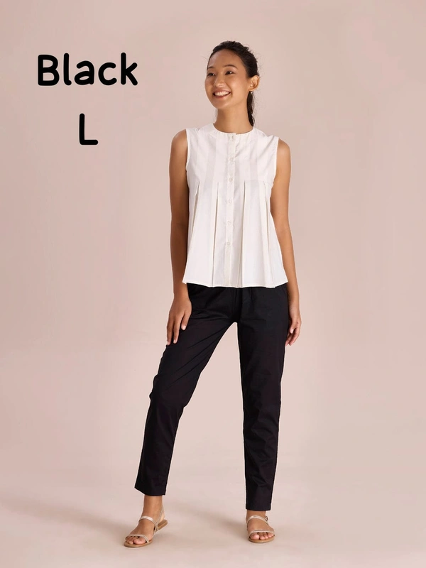 Go Colors Women's Kurti Pants | Black | KP20006 - Black, L