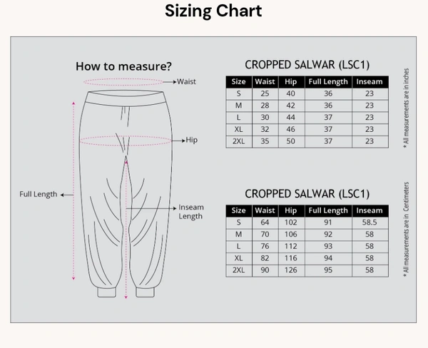 Ruthvi GC Womens Solid Cotton Cropped Salwar CS18004 - M, Light Beige