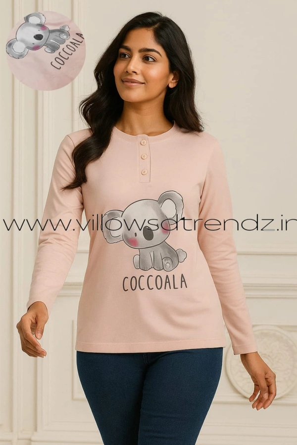 Ruthvi Ethnics Women's T-shirt|100% Cotton| Light Pink | TS95003 - S, Light Pink