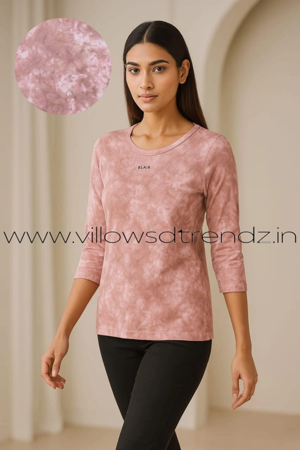 Ruthvi Ethnics Women's T-shirt|100% Cotton| Peach | TS95030 - M, Peach