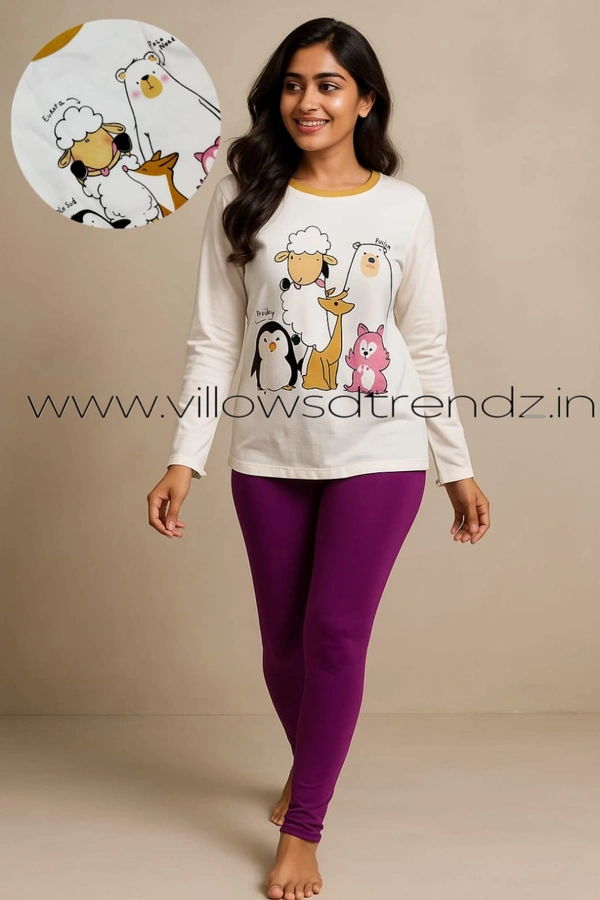 Ruthvi Ethnics Women's T-shirt|100% Cotton| White | TS950013 - M, White