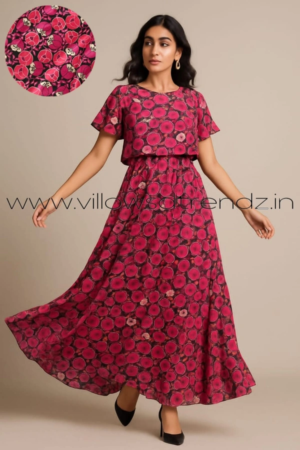 Smurf Finds Zipless Maternity Feeding Pull up gowns Wear | Pink | MGF30005 - Pink, M