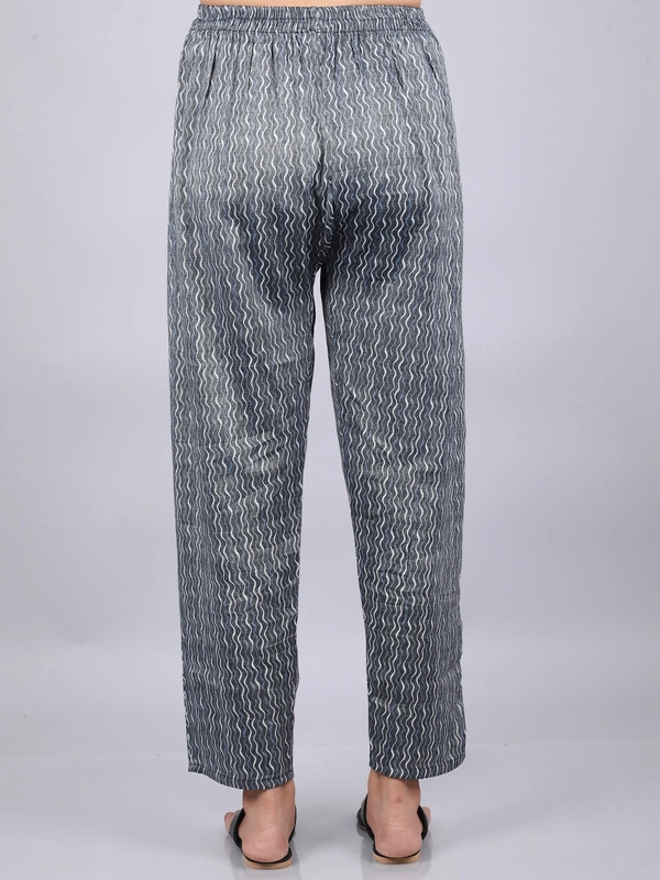 Regal Radiance Dark Gray Kurti & Pants - M