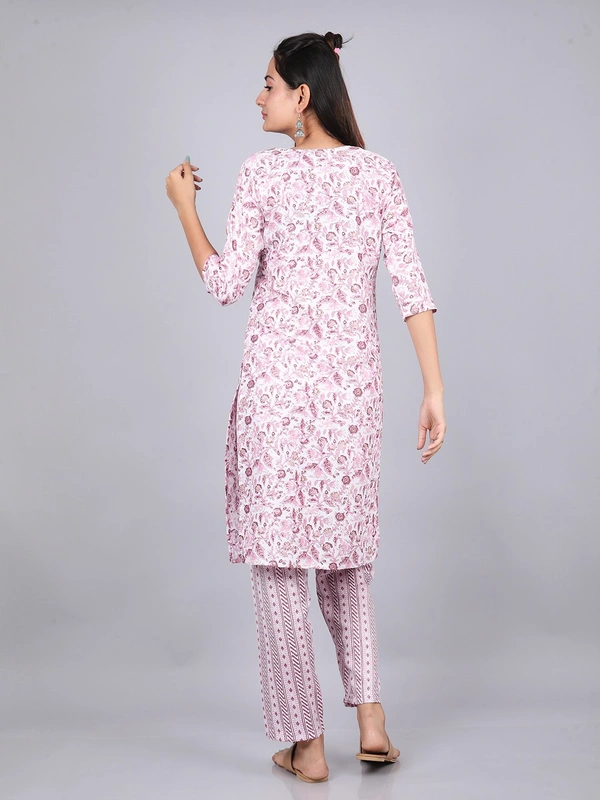 Opulent Oasis Purple Kurti & Pants - M