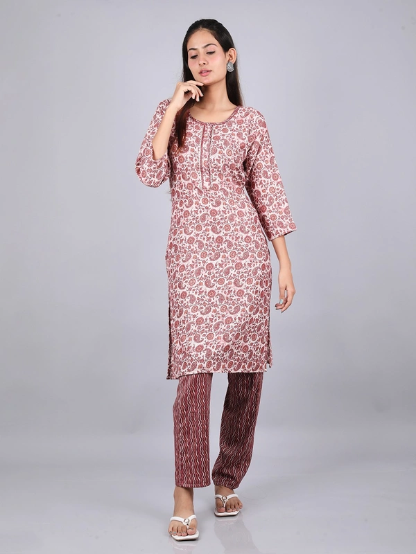 Graceful Glamour Brown Kurti & Pants - 4XL