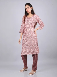 Graceful Glamour Brown Kurti & Pants - 4XL
