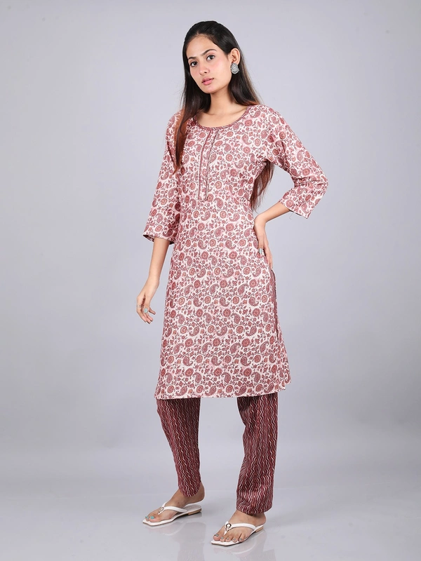 Graceful Glamour Brown Kurti & Pants - 4XL