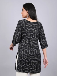 Artistic Aura Black Short Kurti - M