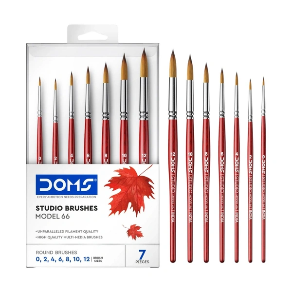 Doms Studio Brushes Model 66 Round Set of 7