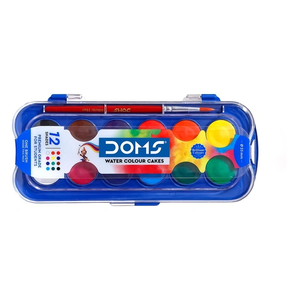 Doms Water Colour Cakes 12 Shades 23mm