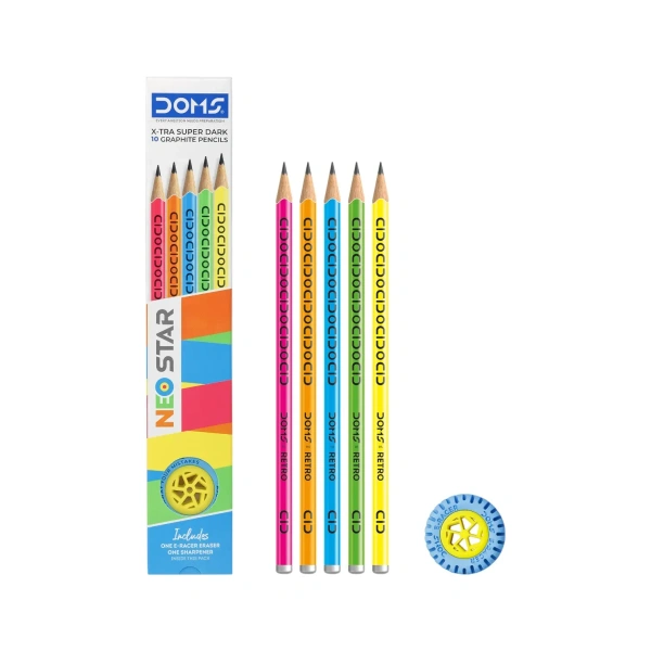 Doms Neo Stra X-Tra Super Drak Pencils Pack of 10 Pieces