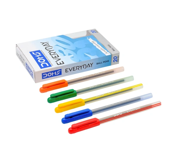 Doms Ball Pen Everyday  - 20 Pieces, Blue