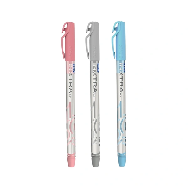 Doms Inxtra Fine Ball Pen Pack of 100 Pieces 84 Blue / 12 Black / 4 Red -