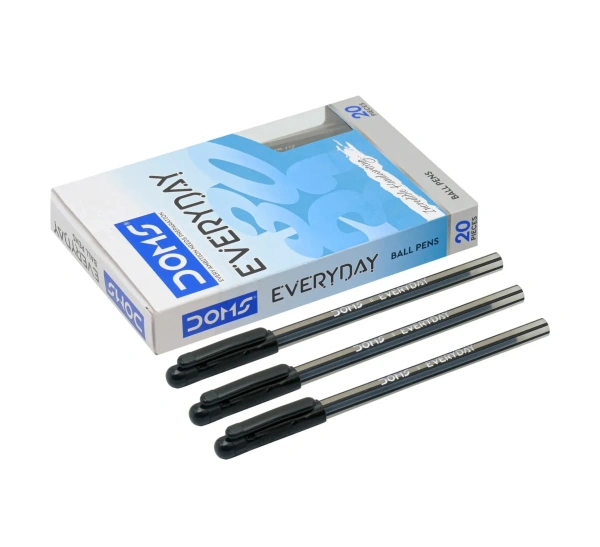 Doms Ball Pen Everyday  - 20 Pieces, Black