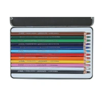Doms Colour Pencils Flat Tin Pack 12 Shades -