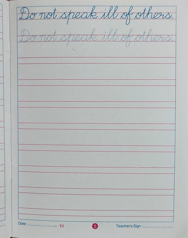 Kamal Book Depot Kamal Learn to Write Cursive Writing Part 6