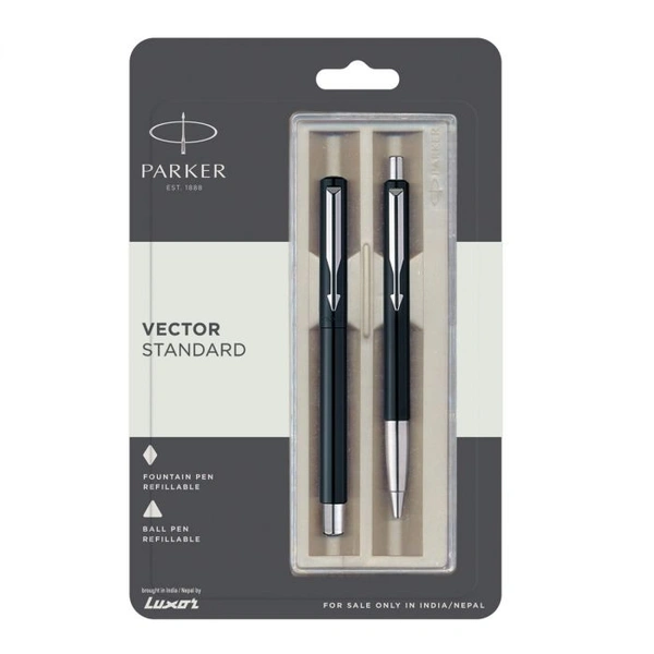 Parker Vector Standard Fountain Pen & Ball Pen  - Blue