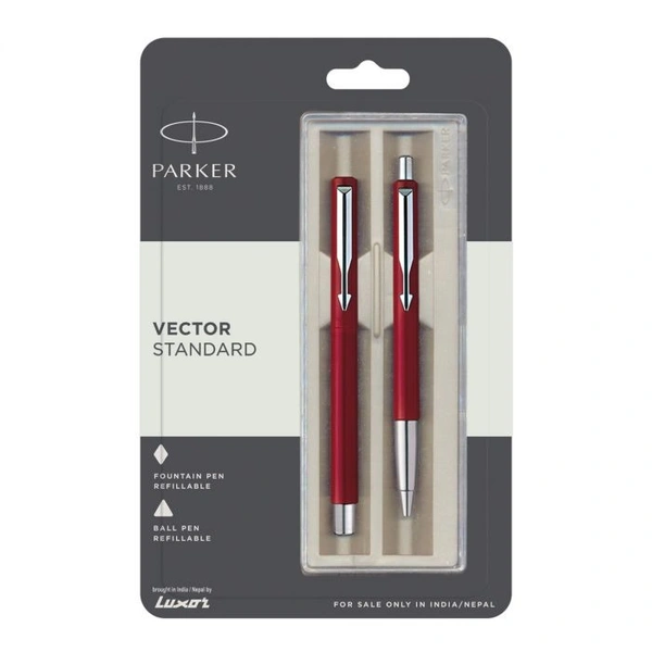 Parker Vector Standard Fountain Pen & Ball Pen - Blue
