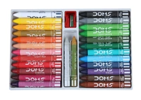 Doms Tri Jumbo Wax Crayons 24+2 Shades - 