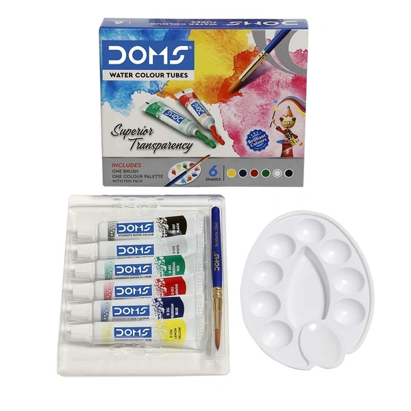 Doms Water Colour Tubes 6 Shades