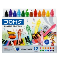 Doms Dommymate Plastic Crayons 12 Shades -