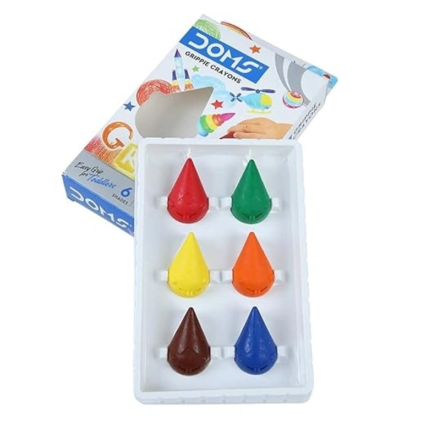 Doms Grippie Crayons 6 Shades -