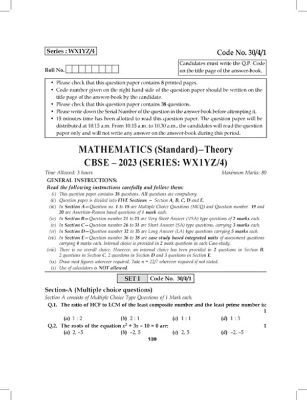 Shiv Das CBSE 2024 Exam Past 7 Year Board Papers + Sample Papers Mathematics Class 10