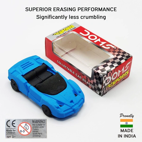 Doms Sports Car Eraser Pack of 12 Pieces