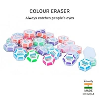 Doms Neon Hex Eraser - 10 Pieces