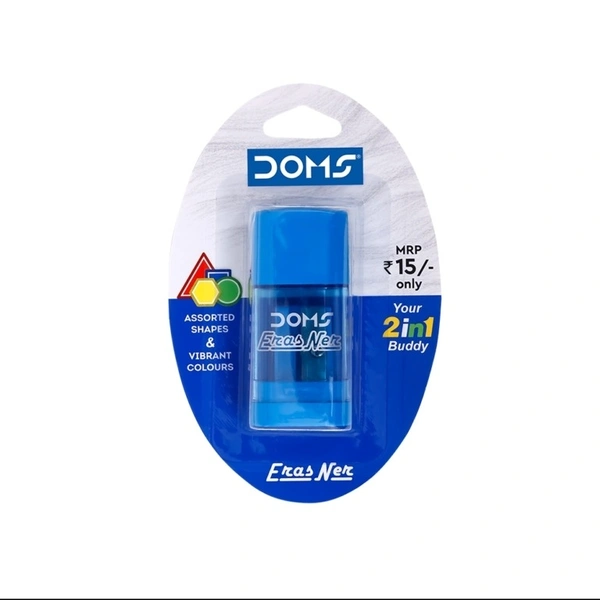Doms ErasNer 2 in 1 Buddy Eraser & Sharpener - 5 Pieces