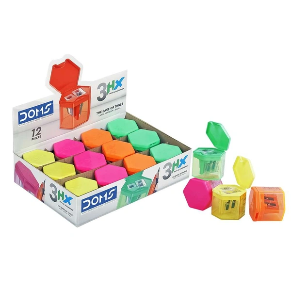 Doms 3HX Pencil Sharpener - 12 Pcs Packs