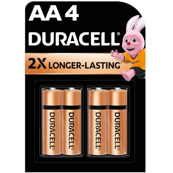 Duracell Battery 2X Longer Lasting AA 4 Batteries Pack of 4