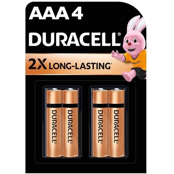 Duracell Battery 2X Longer Lasting AAA 4 Batteries Pack of 4