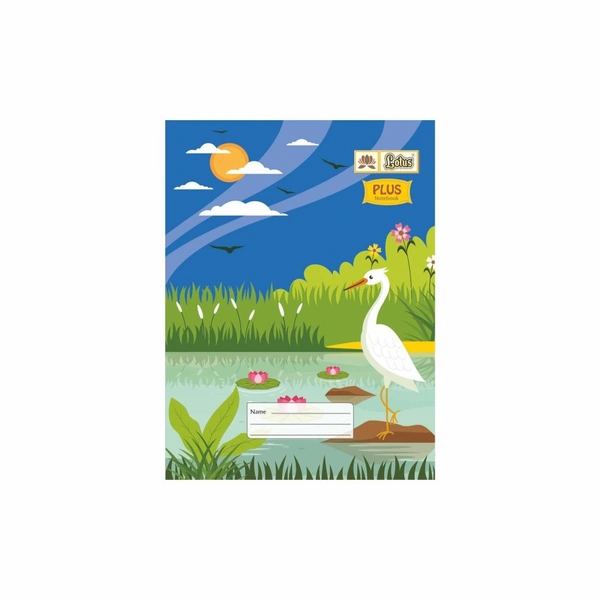 Lotus Plus Notebook English Copy Pages 120 Soft Cover 18 × 24 cm Pack of 5 - 5 Pcs