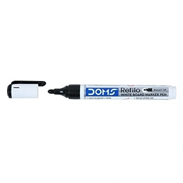 Doms Refilo White Board Marker Pen  - Black
