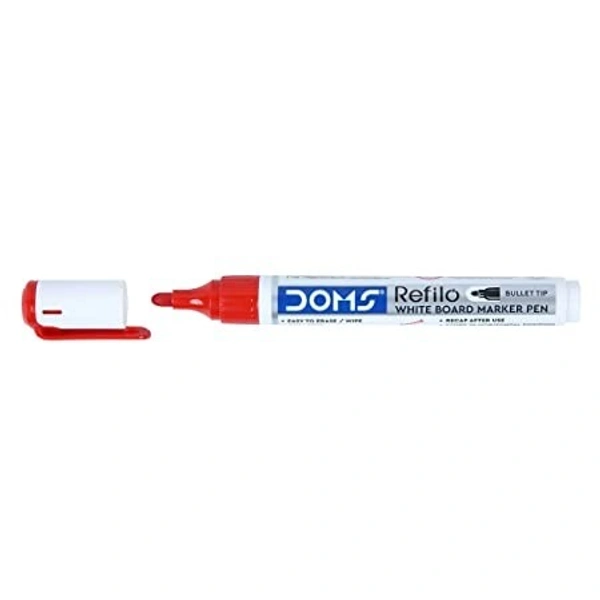 Doms Refilo White Board Marker Pen  - Red