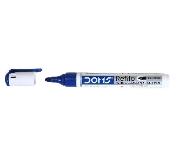 Doms Refilo White Board Marker Pen - Blue