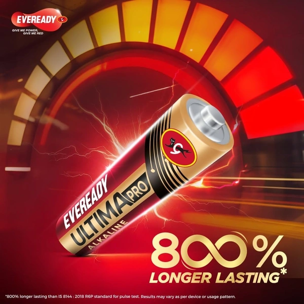 Eveready Everedy Ultima Alkaline AA Battery & Cell 1.5V 800% Longer Lasting Pack of 6 Pieces
