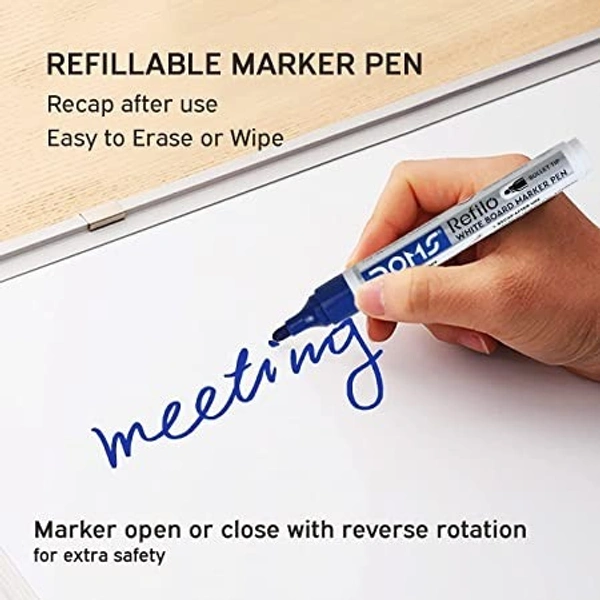 Doms Refilo White Board Marker Pen - Blue