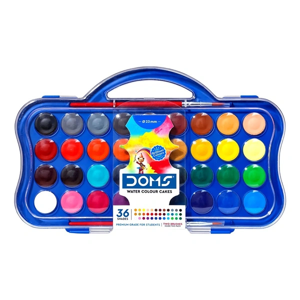 Doms Water Colour Cakes 36 Shades 23mm -