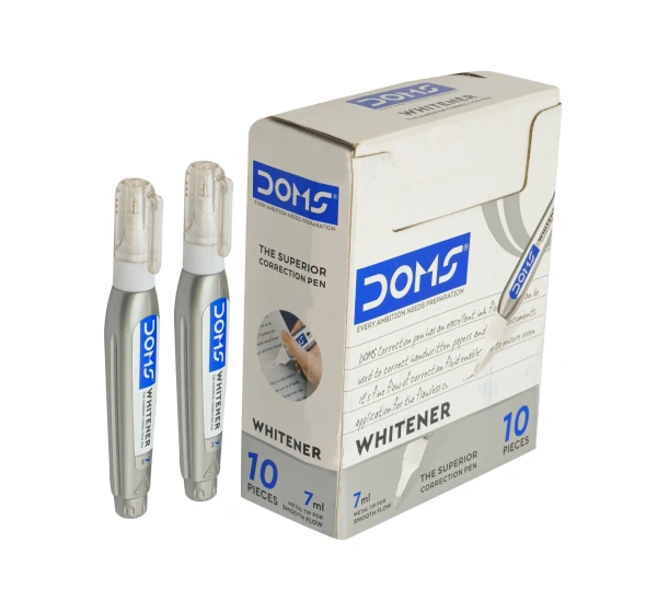 Doms Whitener & Correction Pen 7ml Pack of 10 Pieces