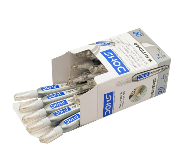 Doms Whitener & Correction Pen 3ml Small Size Pack of 20 Pieces