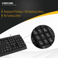 Lapcare E9 Wired Combo Wired Keyboard & Mouse LWC-003