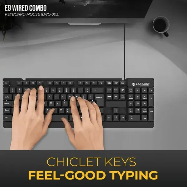 Lapcare E9 Wired Combo Wired Keyboard & Mouse LWC-003