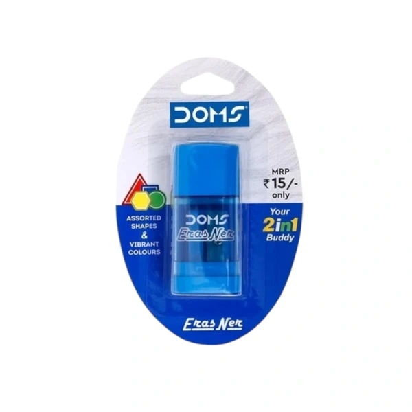 Doms ErasNer 2 in 1 Buddy Eraser & Sharpener  - 40 Pieces