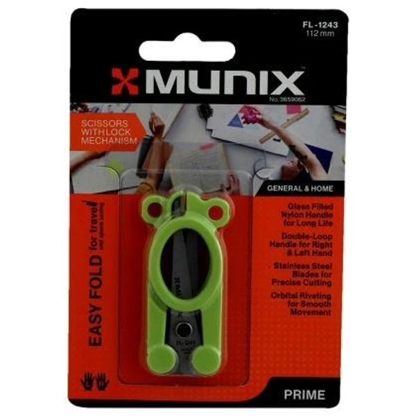 Kangaro Munix Green Folding Scissor 112 mm